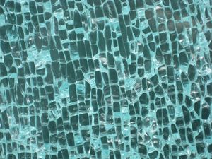 Preview wallpaper glass, cranny, shards, broken, blue, texture