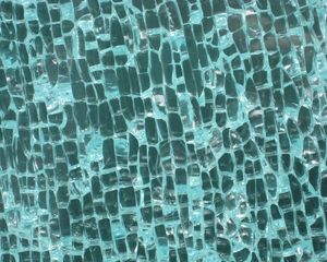 Preview wallpaper glass, cranny, shards, broken, blue, texture