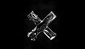 Preview wallpaper glass, dark, cross
