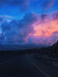 Preview wallpaper glass, drops, blur