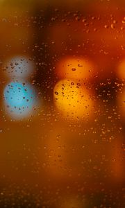 Preview wallpaper glass, drops, blur, focus
