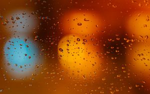 Preview wallpaper glass, drops, blur, focus