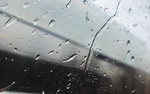 Preview wallpaper glass, drops, blur, rain