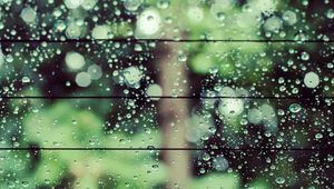 Preview wallpaper glass, drops, bokeh, blur, wet