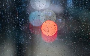 Preview wallpaper glass, drops, bokeh, macro, wet, blur