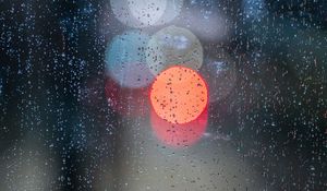 Preview wallpaper glass, drops, bokeh, wet, macro