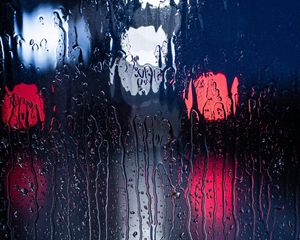 Preview wallpaper glass, drops, drips, bokeh, blur