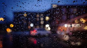 Preview wallpaper glass, drops, glare, wet