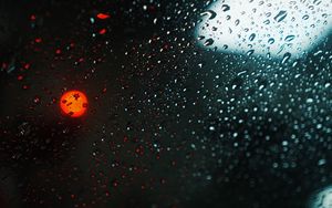 Preview wallpaper glass, drops, glare, bokeh, macro, rain