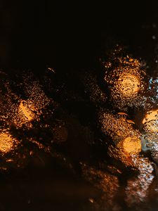 Preview wallpaper glass, drops, lights, blur, macro, wet