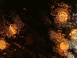 Preview wallpaper glass, drops, lights, blur, macro, wet