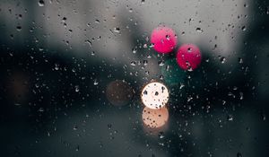Preview wallpaper glass, drops, macro, blur, rain