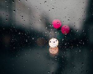 Preview wallpaper glass, drops, macro, blur, rain