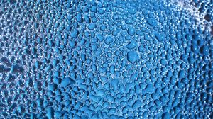 Preview wallpaper glass, drops, macro, blue