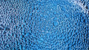 Preview wallpaper glass, drops, macro, blue