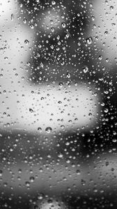 Preview wallpaper glass, drops, macro, black and white