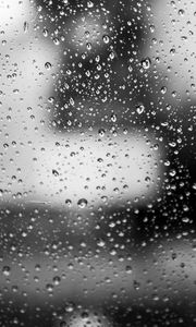 Preview wallpaper glass, drops, macro, black and white