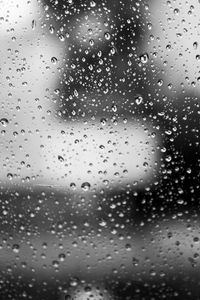 Preview wallpaper glass, drops, macro, black and white