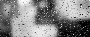 Preview wallpaper glass, drops, macro, black and white