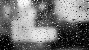 Preview wallpaper glass, drops, macro, black and white