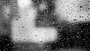 Preview wallpaper glass, drops, macro, black and white