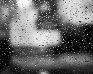 Preview wallpaper glass, drops, macro, black and white
