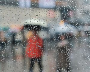 Preview wallpaper glass, drops, moisture, surface, rain