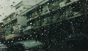 Preview wallpaper glass, drops, rain, blur