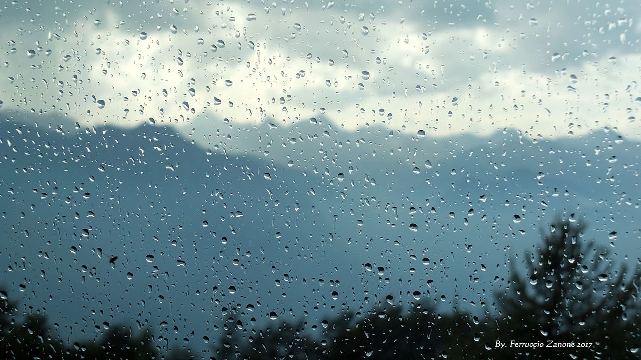 Wallpaper glass, drops, rain, moisture, blur