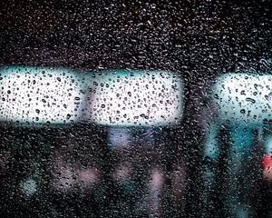 Preview wallpaper glass, drops, rain, moisture, surface, wet