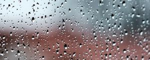 Preview wallpaper glass, drops, rain, macro, blur