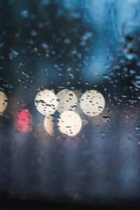 Preview wallpaper glass, drops, rain, blur, bokeh