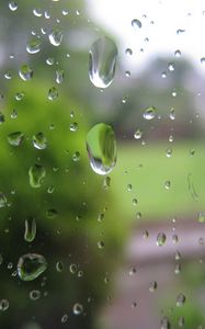 Preview wallpaper glass, drops, rain, macro, transparent