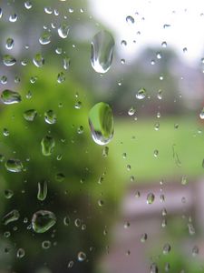 Preview wallpaper glass, drops, rain, macro, transparent