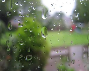 Preview wallpaper glass, drops, rain, macro, transparent
