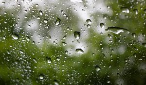Preview wallpaper glass, drops, rain, macro, green
