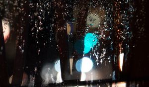 Preview wallpaper glass, drops, rain, bokeh, glare, macro
