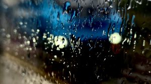 Preview wallpaper glass, drops, rain, glare, bokeh, macro