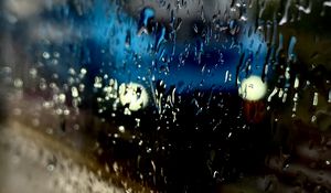 Preview wallpaper glass, drops, rain, glare, bokeh, macro