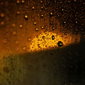 Preview wallpaper glass, drops, rain, light, macro