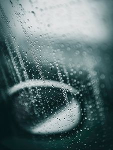 Preview wallpaper glass, drops, rain, blur, macro, mirror