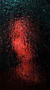 Preview wallpaper glass, drops, silhouette, face, blur, wet