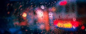 Preview wallpaper glass, drops, spray, neon, glare