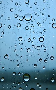 Preview wallpaper glass, drops, water, blue, dark