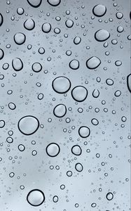 Preview wallpaper glass, drops, water, macro, gray