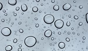 Preview wallpaper glass, drops, water, macro, gray