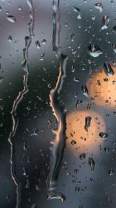 Preview wallpaper glass, drops, water, rain, blur