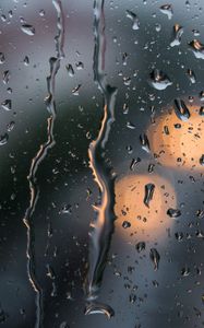 Preview wallpaper glass, drops, water, rain, blur