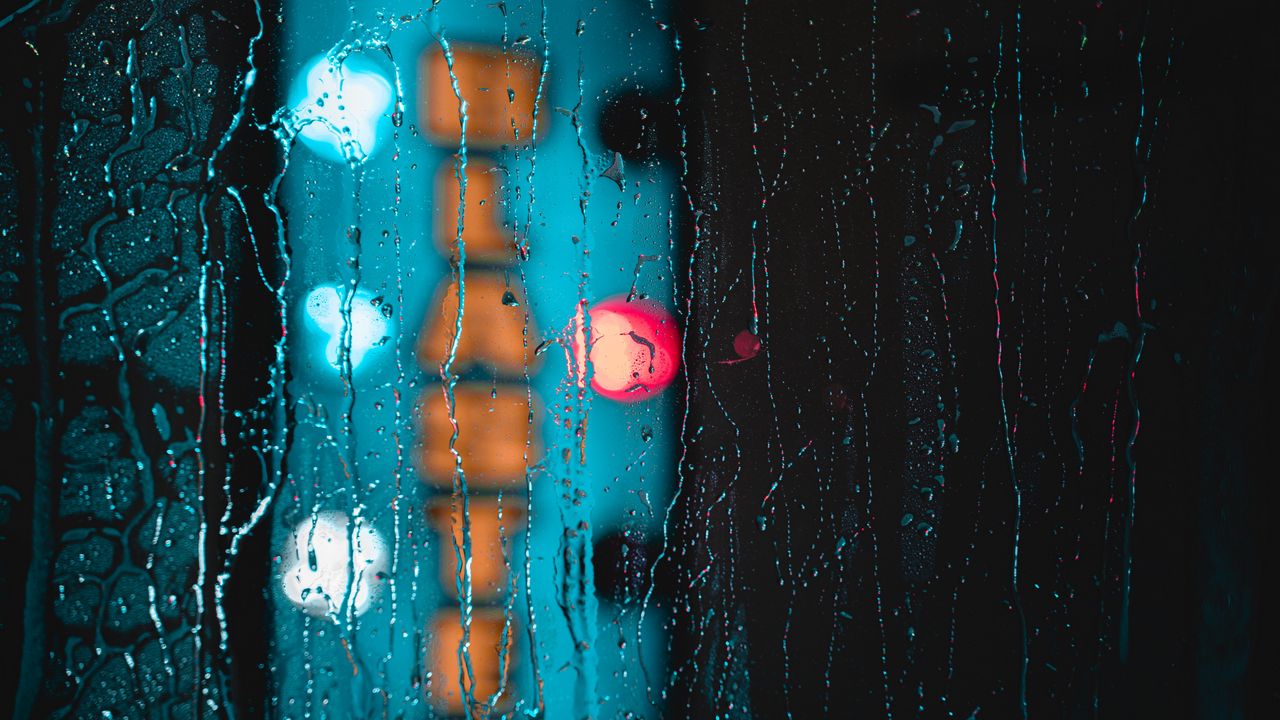 Wallpaper glass, drops, wet, blur, water