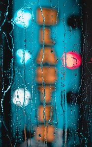 Preview wallpaper glass, drops, wet, blur, water